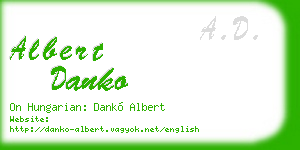 albert danko business card